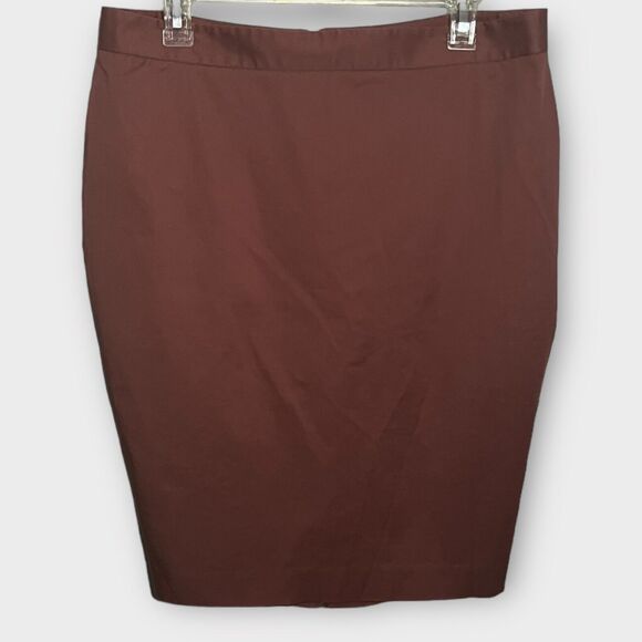 Body By Victoria's Secret Y2k Rosy Brown Zip Back Lace-Up Pencil Skirt Size 14 - Picture 3 of 13